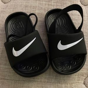 Boys Nike Kawa Slide black 5c